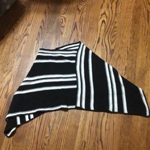 Black and white poncho